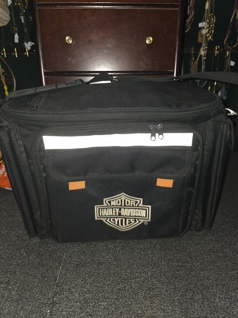 Harley-Davidson Black Motorcycle Travel Cooler/Picnic Pack